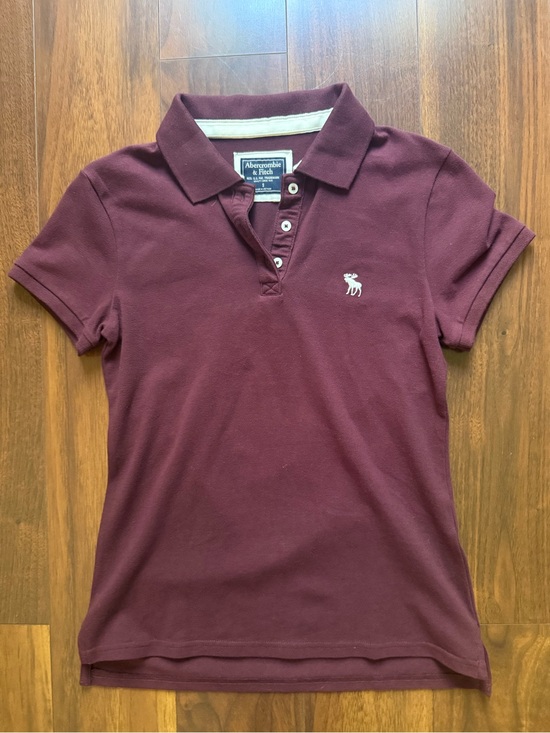 Abercrombie & Fitch Tops - Abercrombie & Fitch Y2K Short Sleeve Pique Polo Top / Burgundy / S / NWT!!